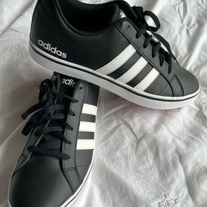 Adidas sneakers, black with white stripes